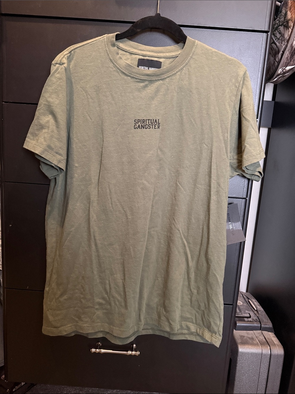 Spiritual Gangster Olive Green Logo Tee
